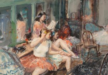 Young Ballerinas by 
																			John Whorf