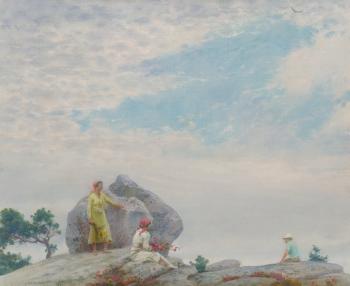 Gray Day on the Cliff by 
																			Charles Courtney Curran