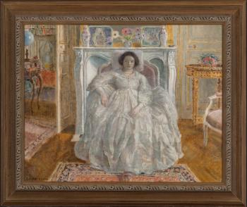 The White Gown by 
																			Frederick Carl Frieseke