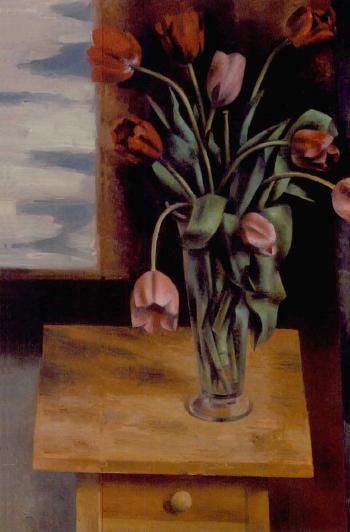 Tulips on a table by 
																	Andrew Dasburg