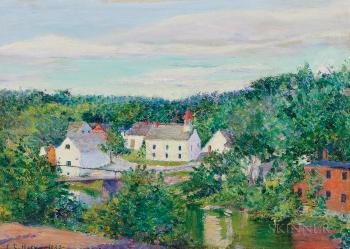 Cottages, Spring by 
																	Lilla Cabot Perry