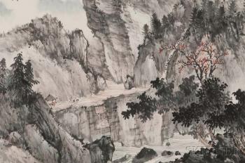 Mountain Landscape by 
																			 Hu Nianzu