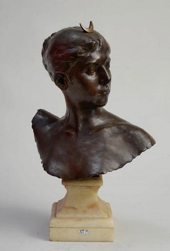 Buste de Diane by 
																	Jean-Alexandre-Joseph Falguiere