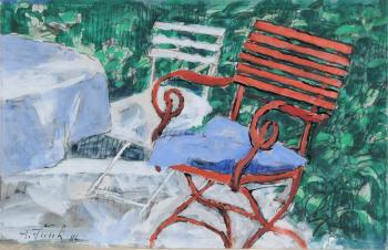 2 sheets: Untitled; Garden Chairs by 
																			Adolf Funk