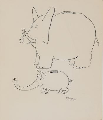 5 drawings: Sans titre by 
																			Tomi Ungerer