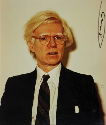 2 photographs: Andy Warhol by 
																	 Zoa
