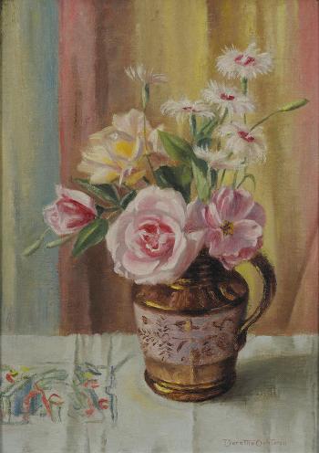 Roses in Lustre Pitcher by 
																			Dorothy Ochtman