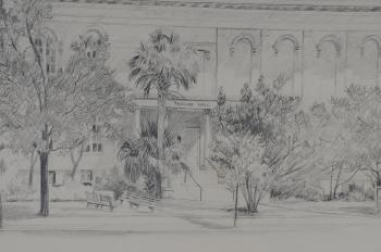 Two Wilmington North Carolina Scenes, Governor Dudley Mansion; and Thalian Hall by 
																			Caroline MacCauley