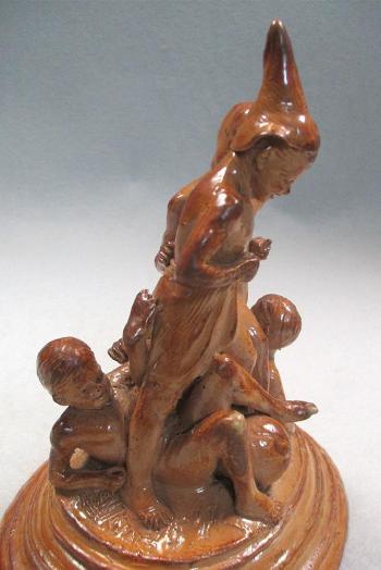 An Incredibly Rare  Possibly Unique Figural Group
 by 
																			George Tinworth