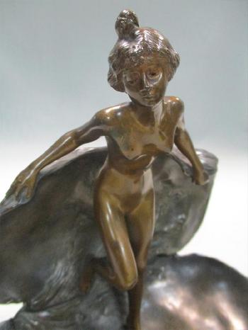 A Bronze Model Of A Sea Nymph
 by 
																			Auguste Maillard