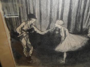 Harlequin, Little dancer and Pierrot by 
																			Ethel Gabain