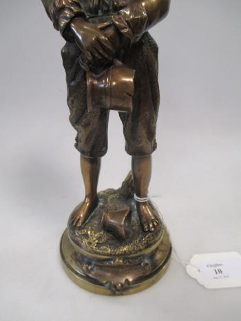 Bronze Of A Peasant Boy Holding A Water Jug
 by 
																			Charles Anfrie