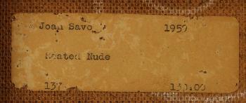 Seated Nude by 
																			Joan Savo