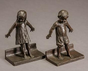 Hide and Seek: A Pair of Bookends by 
																	Abastenia St Leger Eberle