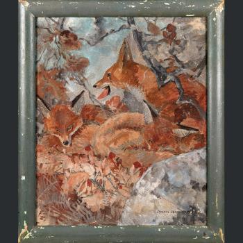 Couple de renards by 
																	Yvonne Jean-Haffen