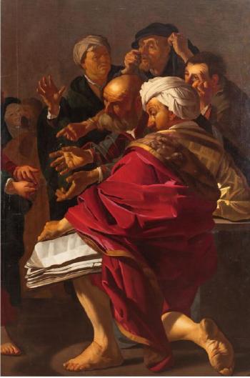 Jésus parmi les docteurs by 
																	Dirck van Baburen
