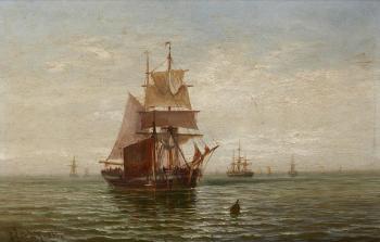 Shipping at Dawn by 
																	Charles John de Lacy