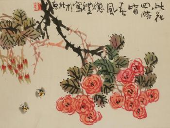 Bees and Flowers by 
																	 Wang Delin