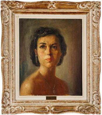 Portrait de femme by 
																	Antonio Uria Monzon