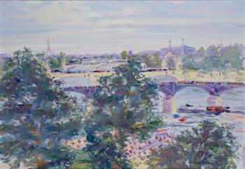 Paris, La Seine et Le Louvre by 
																	Georges Yoldjoglou