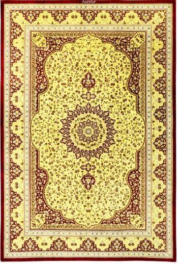 Medallion & Corner Persian Carpet From Qom by 
																	Ali Jamshidi