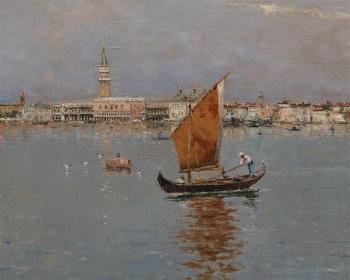 Venetian Lagoon by 
																			Antonio Maria de Reyna