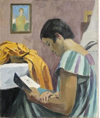 Jeune métisse à la lecture by 
																			Georges Joubin