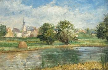 Village de Seur, dans le Loir et Cher by 
																	Albert Dubois-Pillet