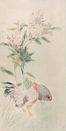 Rooster And Hen by 
																	 Gao Xizhan