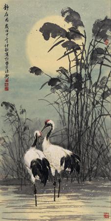 Cranes by 
																	 Yang Deheng