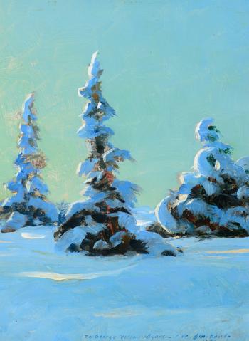 Mt. McKinley; Pines in Snow by 
																			Ted R Lambert