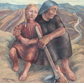 Mutter mit Kind (aus der bayrischen Ostmark) by 
																			Wilhelm Niedermayer
