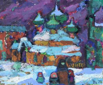 Russisch-orthodoxe Kirche im Winter by 
																	Ursula Rzodeczko