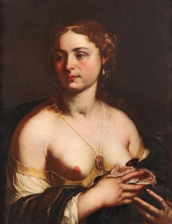 Ritratto di giovane donna con collana by 
																			Antonio Zanchi