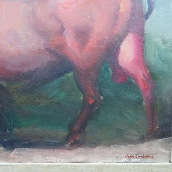 Bull and farm hand by 
																			Jon Corbino