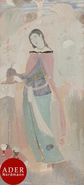 Jeune femme au chapeau - Palais d’Ali Kapu by 
																	Sarkis Katchadourian