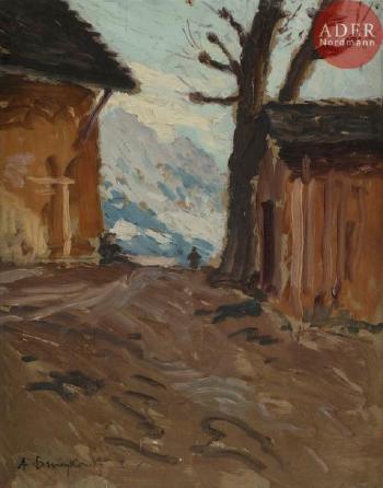 Granges à Bénand (commune de Bernex, Haute Savoie) by 
																	Alfred Swieykowski