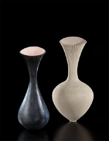Two Tall Vases by 
																	Judy Trim