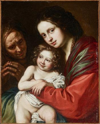 Madonna con Bambino e sant’Anna by 
																	Justus Sustermans