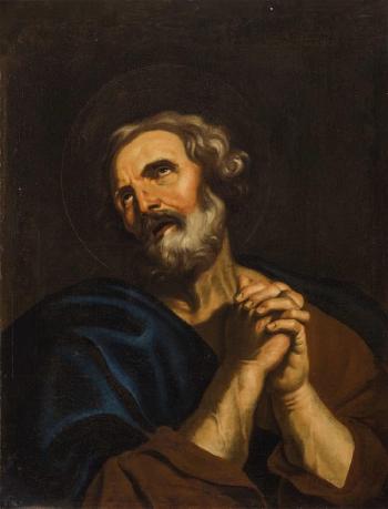 San Pietro benedicente  by 
																	Girolamo Troppa