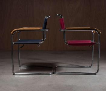 Paire de fauteuils mod. B34 by 
																			 Embru-Werke (Co)