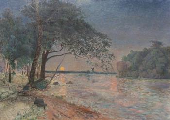 View of Kronenberg Castle at Sunset by 
																			Alfred Wahlberg