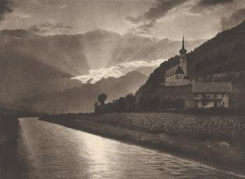 The Wet Road by 
																	Adolf Fassbender