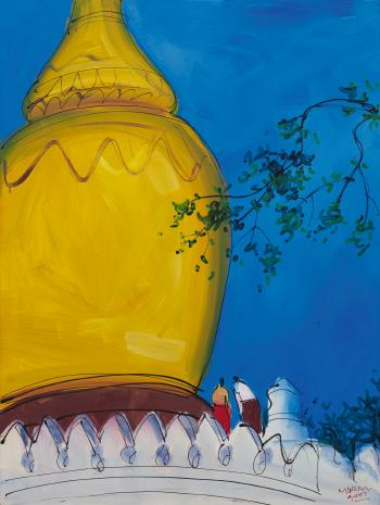 The Golden Pagoda by 
																	 Zaw Min