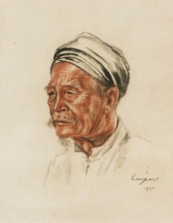 Portrait Of An Old Vietnamese Gentlemen by 
																	 Nguyen Huyen