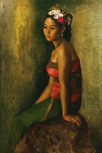 Portrait Of A Balinese Lady by 
																	 Dullah