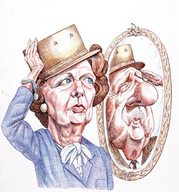 Thatcher Mirrors Herself on De Gaulle by 
																	Kevin Kallaugher