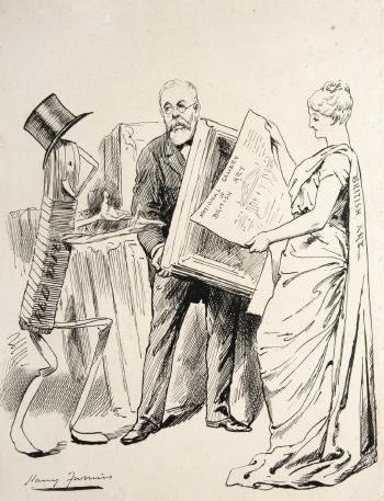 The Proposed National Gallery of British Art in Danger by 
																	Harry Furniss