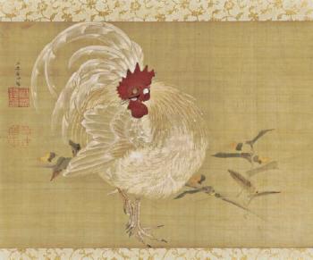Rooster And Branch by 
																	Ito Jakuchu