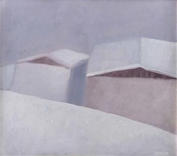 Häuser im Winter by 
																			Josef Costazza